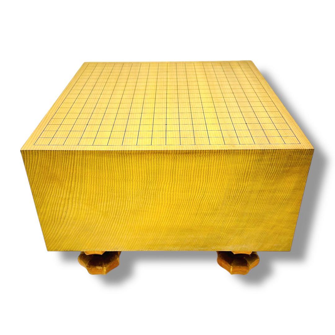 【希少美品】【特大6.7寸】高級囲碁盤 本榧 天地柾目 ヘソ・脚付き