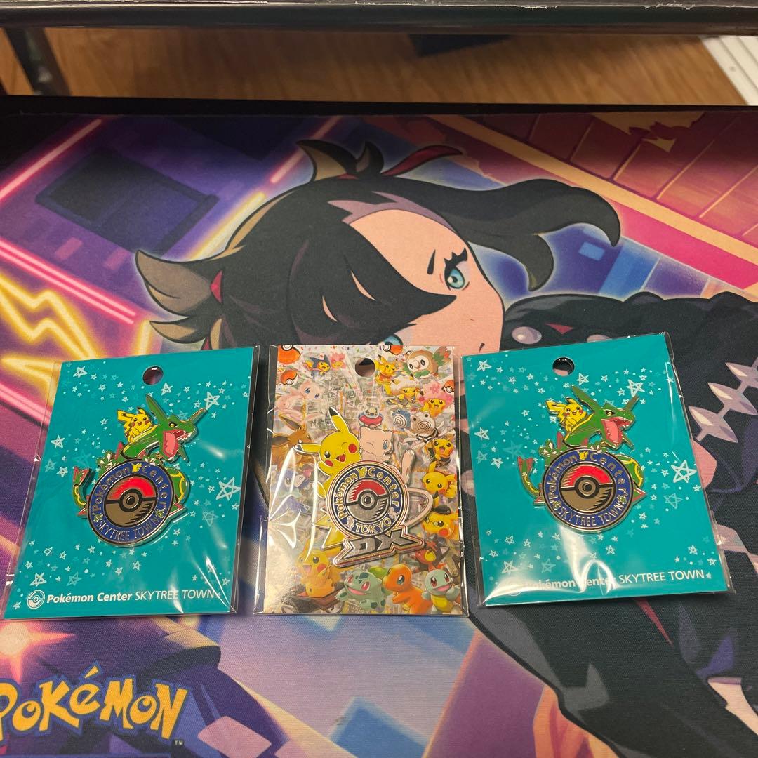 ポケモンセンター ロゴピンズ スカイツリー、ソラマチ2個 東京DX 1個