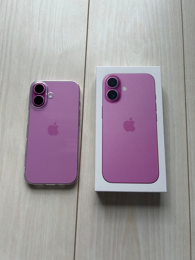 iPhone16 128GB ピンク simフリー 12/25購入 保証加入⌘haru