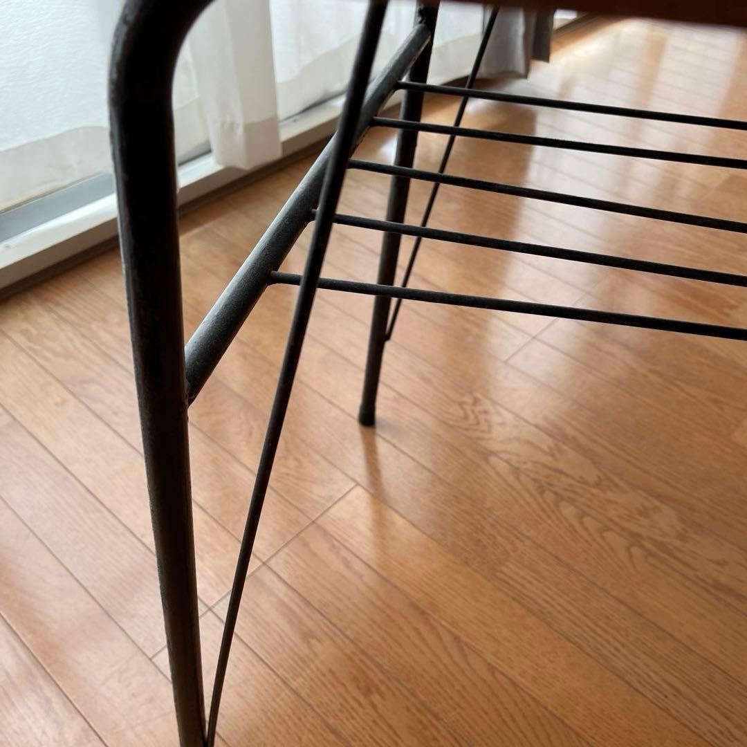 jam【古道具】木製×アイアン脚テーブル ヴィンテージ送料込