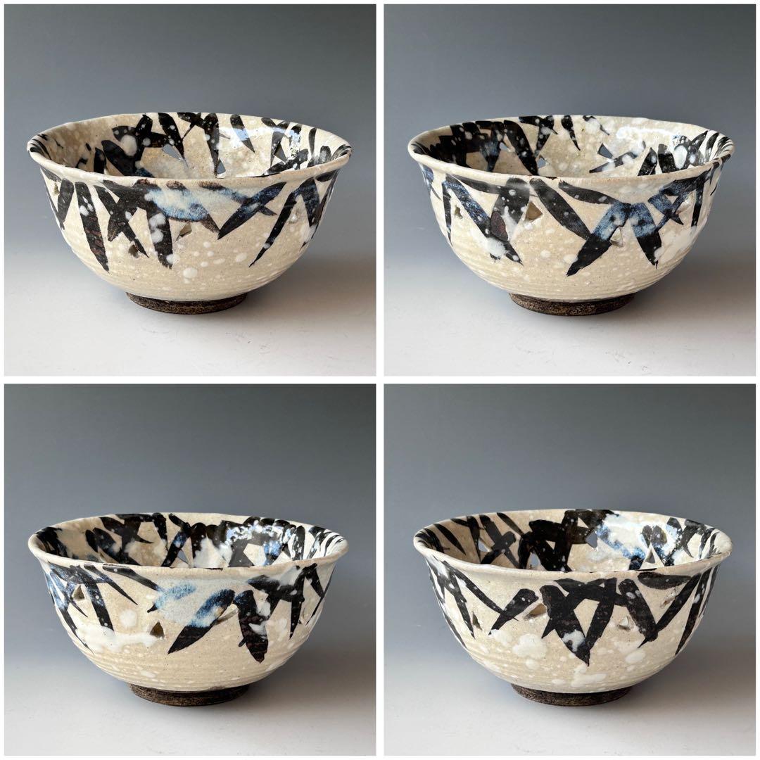 茶道具　乾山写　雪笹　菓子鉢　浅見安兵衛　共箱　大正　昭和　陶芸　京焼