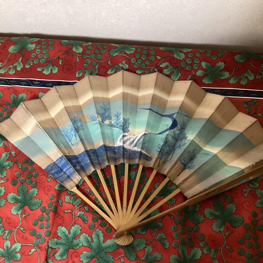 野々村仁清　　　扇画　　落款印譜有　　琳派風の作品　　肉筆画　模写　NO42~2