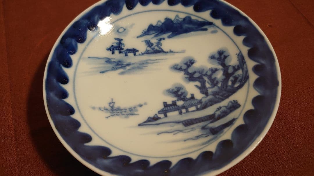 李朝　古染付　白磁　古玩　アンティーク李朝　菓子皿　豆皿　鑑賞陶器　１客