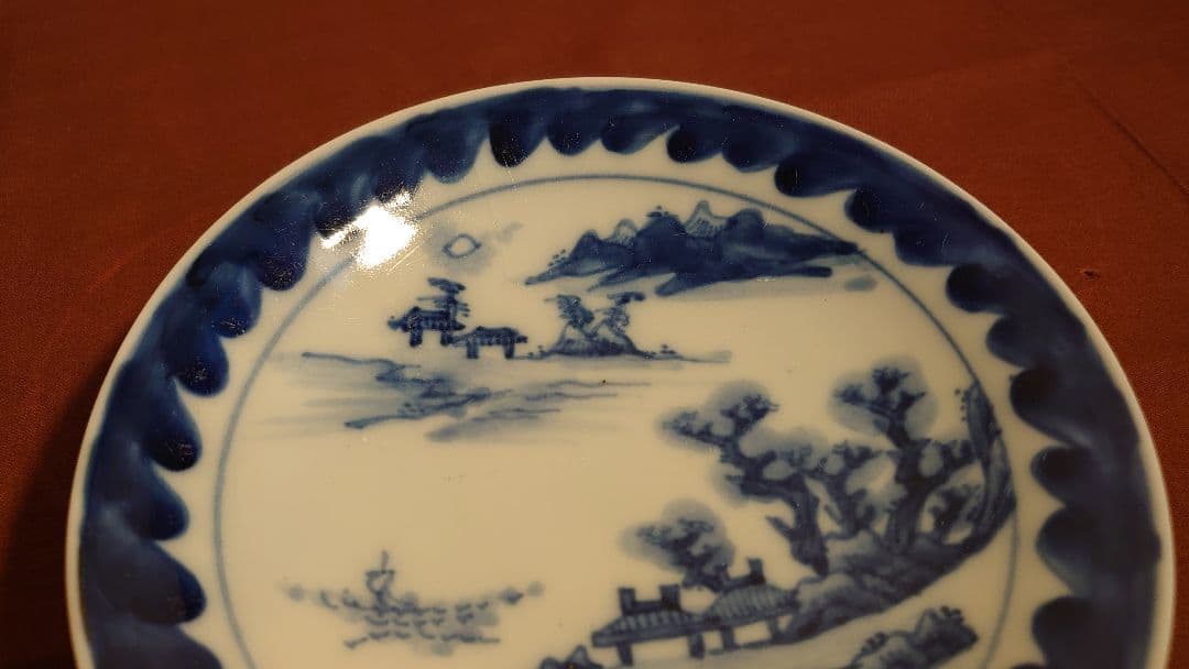 李朝　古染付　白磁　古玩　アンティーク李朝　菓子皿　豆皿　鑑賞陶器　１客