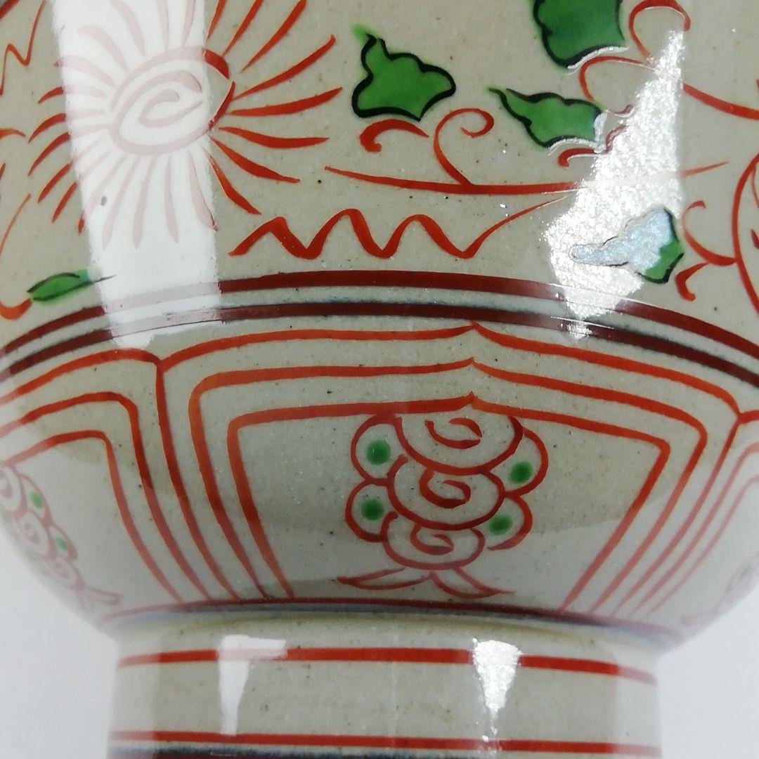 T607 茶碗 『膳所焼』『赤絵 安南写』『淡海ぜぜ陽炎園 造』 共箱