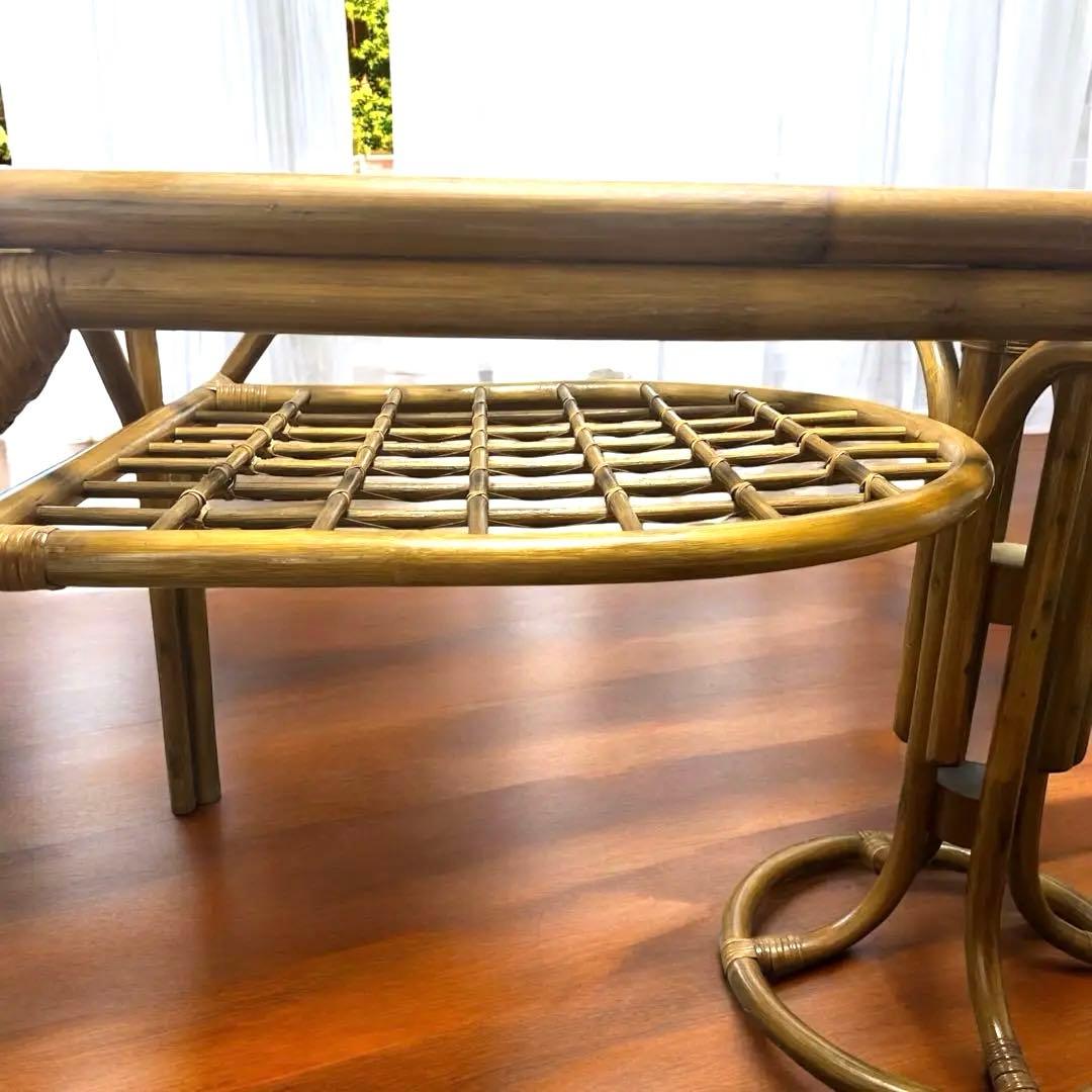 tomato レア❣️ラタン テーブル ダイニングテーブル カウンター