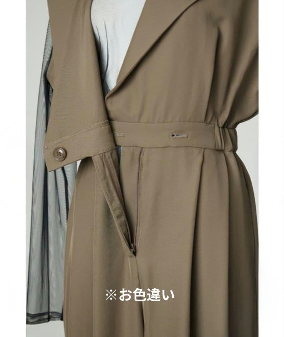 美品 niana ニアナ スタンドアウトカラーオールインパンツ パンツドレスL