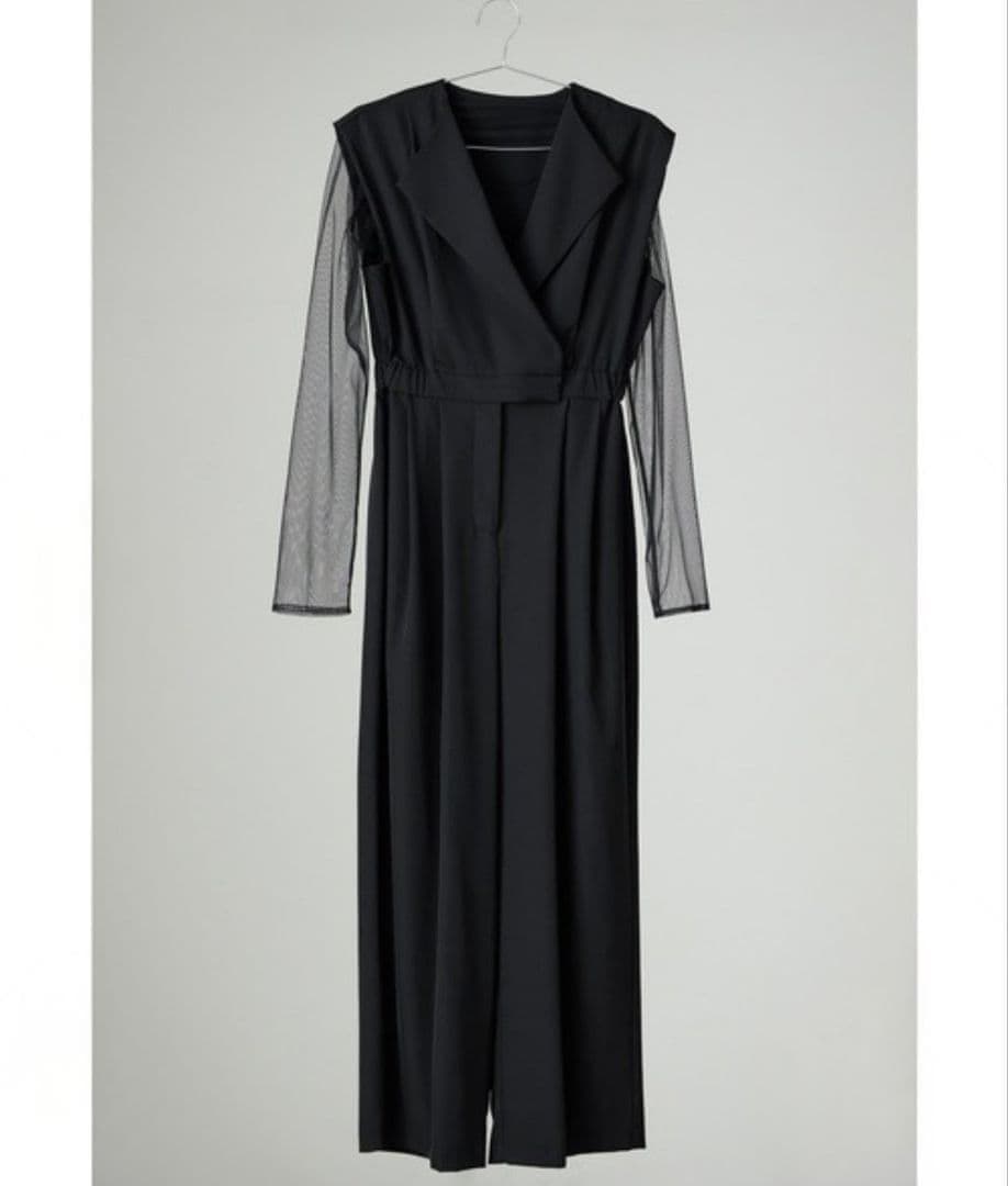 美品 niana ニアナ スタンドアウトカラーオールインパンツ パンツドレスL