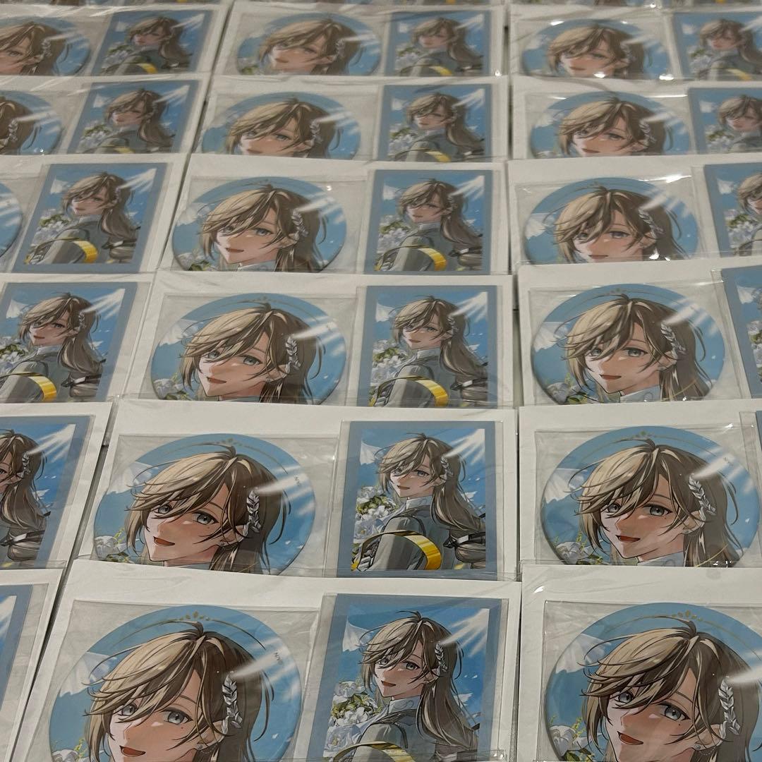 にじさんじ 叶 誕生日グッズ2025 箔押し缶バッジ＆チェキ風カード 30セット