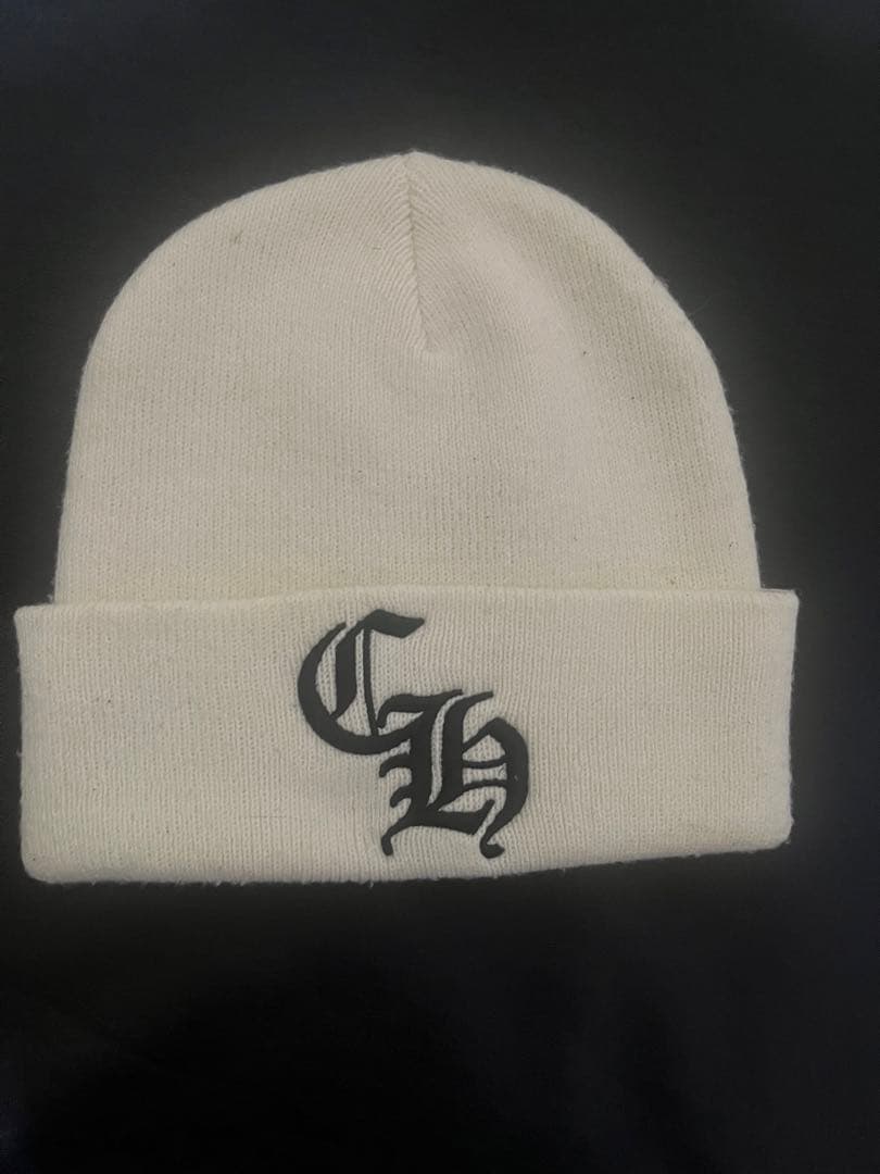 CHROME HEARTS ホワイトニット帽 ホワイト（白）系 CHROME HEARTS