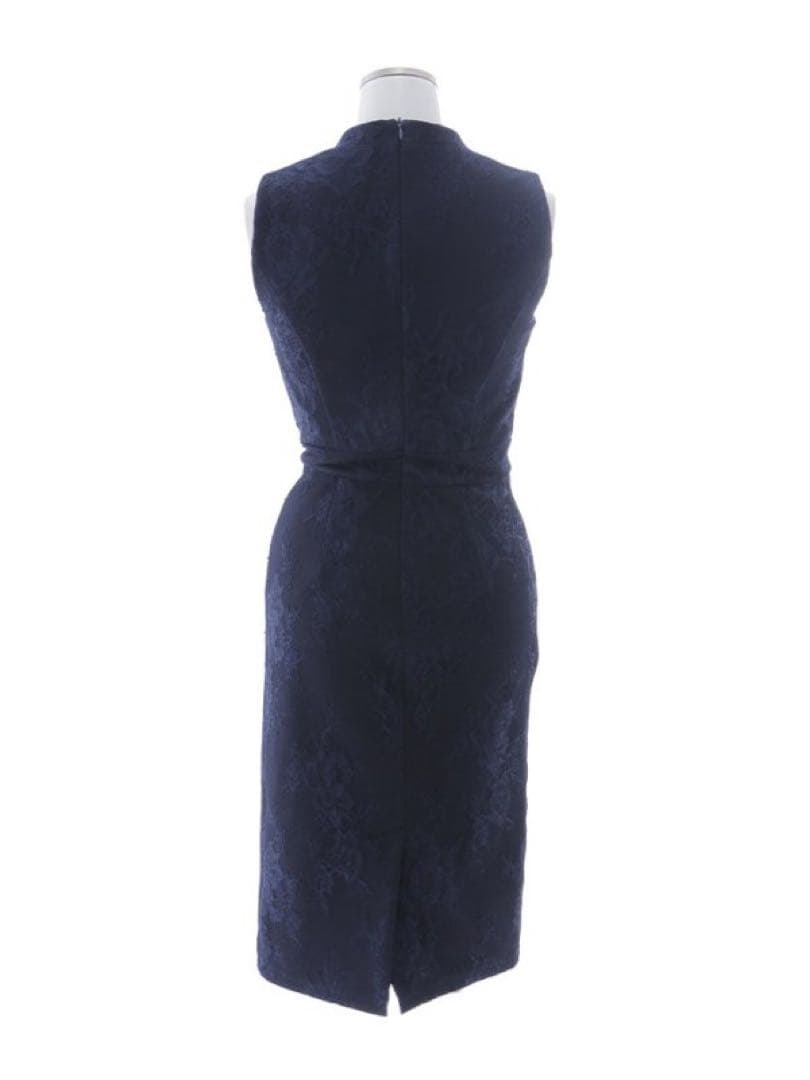 ジュエルズ　ジップアップノースリーブミディドレス