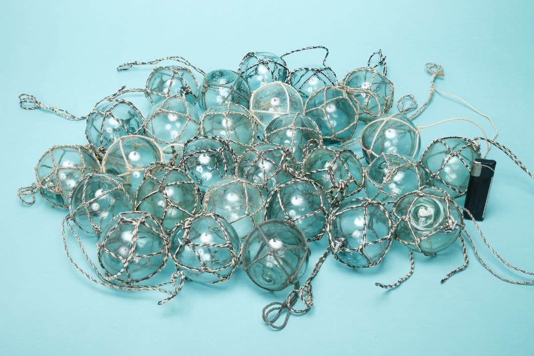 ガラス玉 浮き玉 100個セット 漁師 ブイ