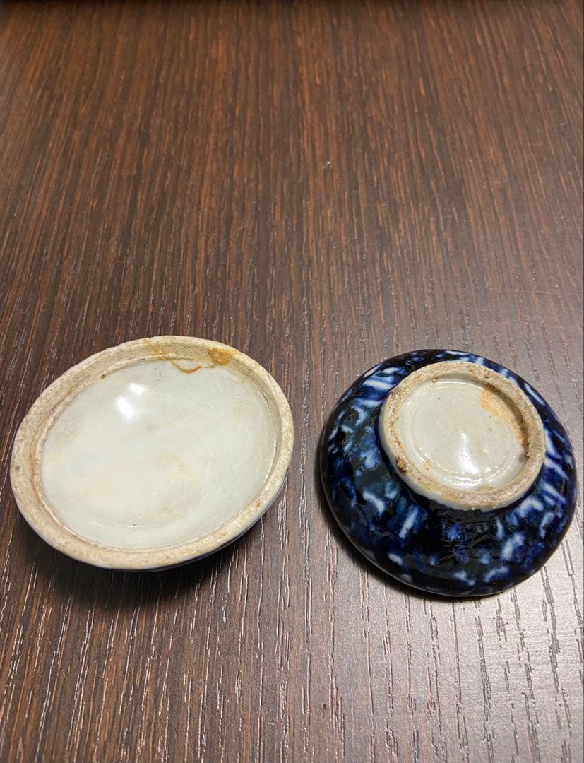 中国古美術 染付香合 呉須 染付 明 清 色絵