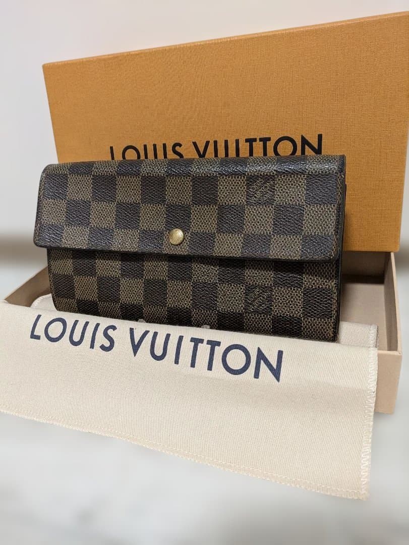 Louis Vuitton ダミエ ポシェットポルトモネクレディ 長財布｜ルイ