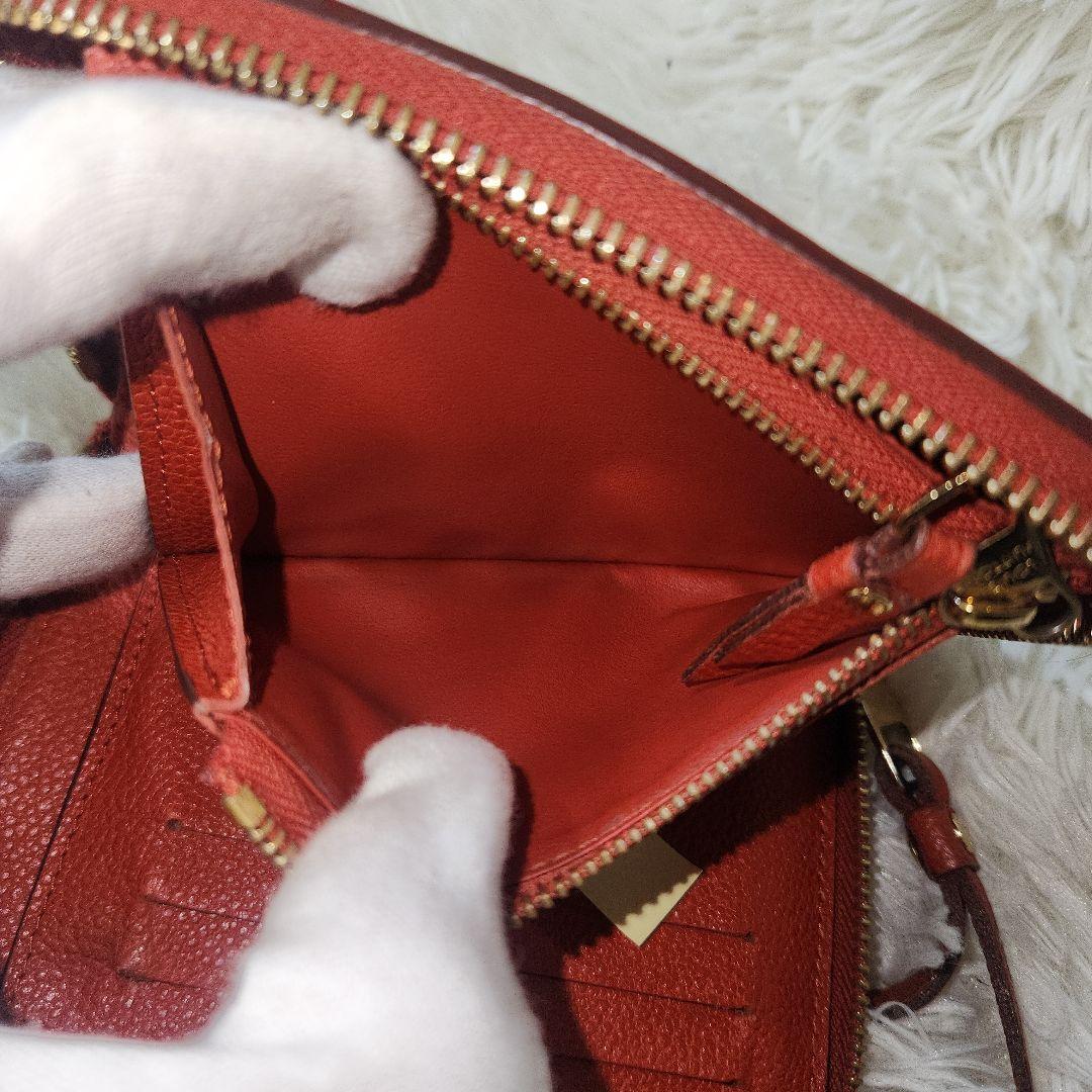 ルイヴィトン ポルトフォイユ スクレット モノグラム ジッピー M93432　赤