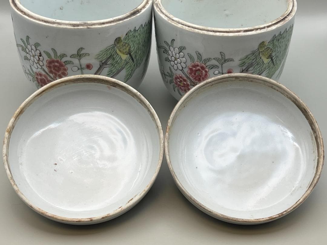 海】粉彩茶壺 花鳥文 時代 骨董品 時代品 中国美術 - メルカリ