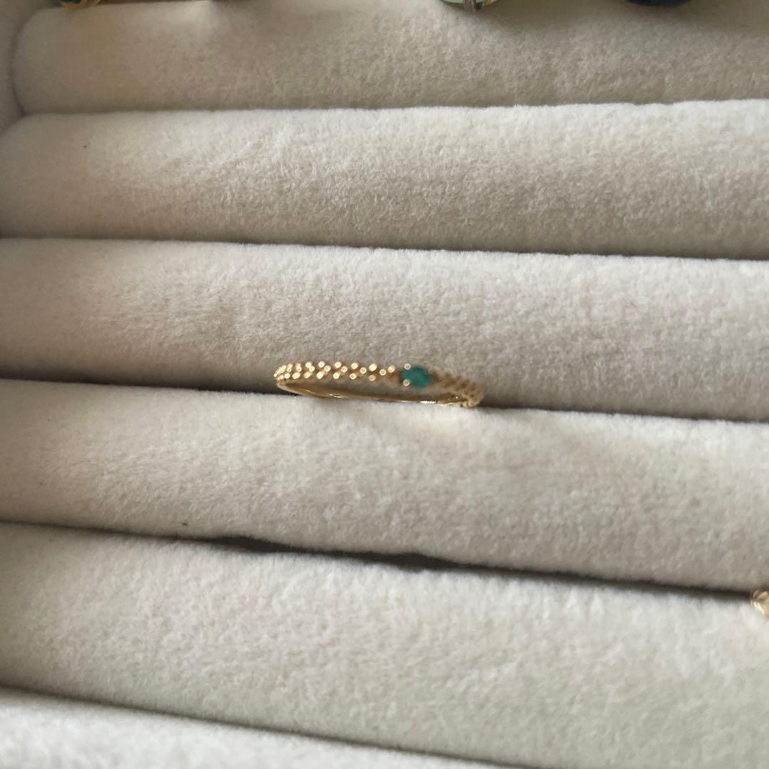 パライバトルマリン　K18 リング　希少石　指輪