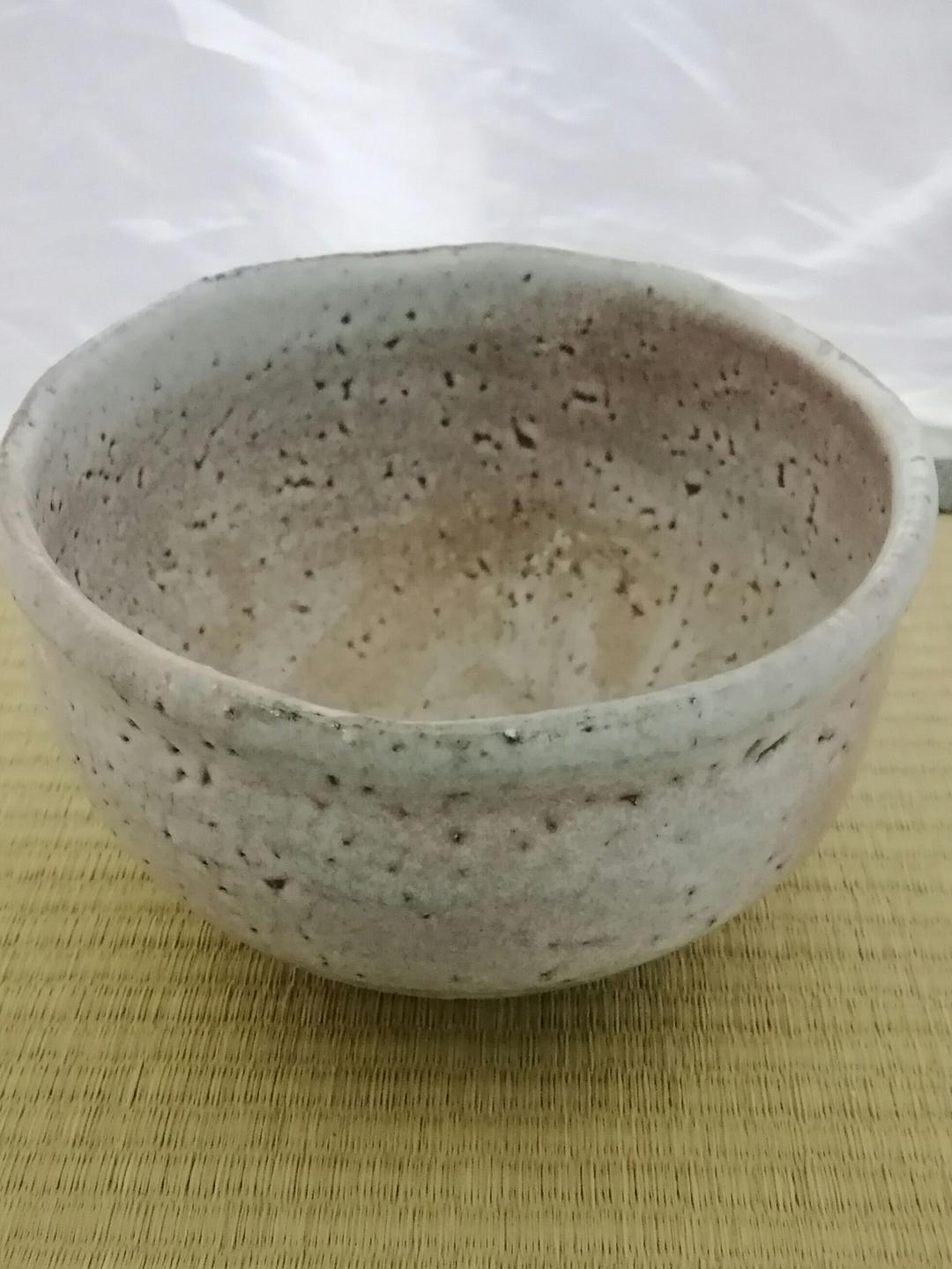 茶道具　白萩　窯変楽形茶碗