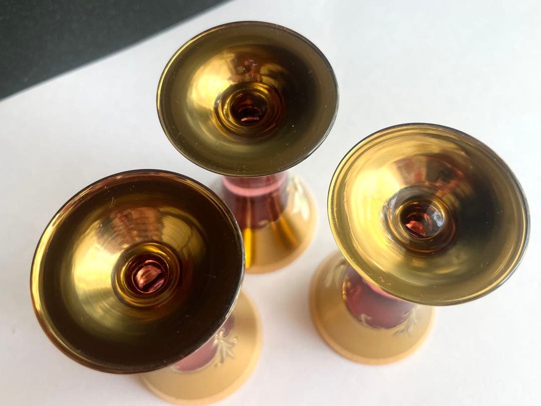 イタリア ベネチアングラス ヴィンテージ シャンパングラス （3個）