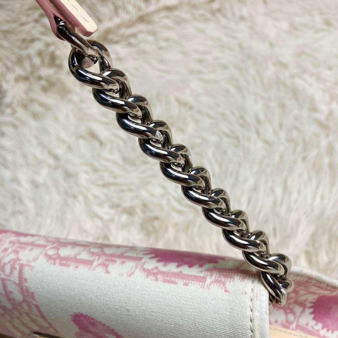 【美品・希少】 クリスチャンディオール チェーンポーチ トロッター フラワー