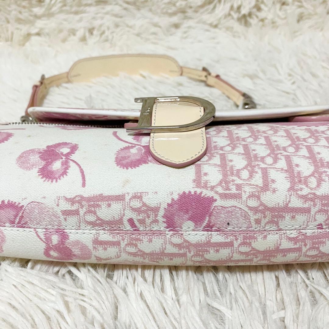 【美品・希少】 クリスチャンディオール チェーンポーチ トロッター フラワー