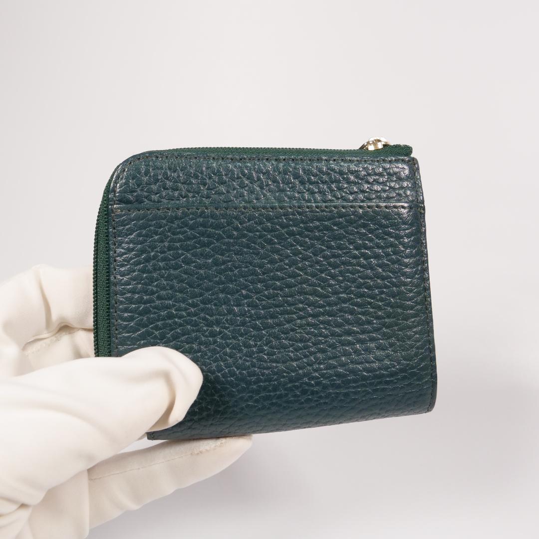 極美品✨ アタオ 二つ折り財布 ミリモ ケリー 限定 グリーン レザー