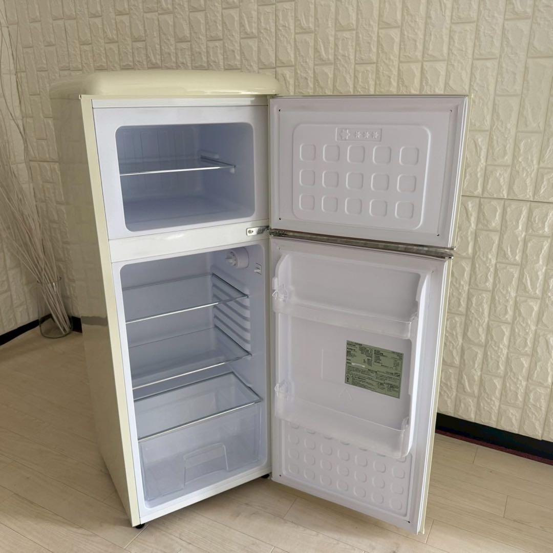 都内23区配送無料✨冷蔵庫　アイリスオーヤマ レトロ　PRR-122D-W