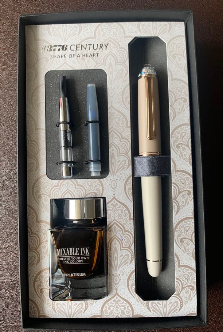 プラチナ #3776 センチュリー シェイプオブハート チャイラテ F PLATINUM プラチナ万年筆 限定品 万年筆 ＃3776 センチュリー シェイプ