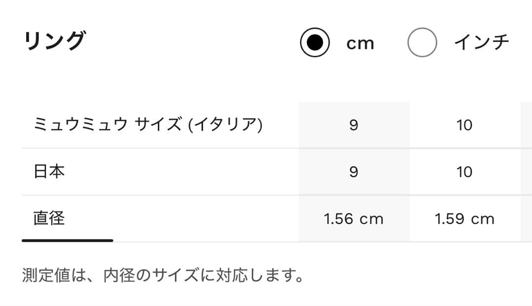 miumiu ジルコニアリング シルバー ９号
