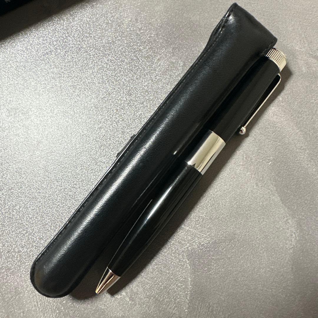 極美品 ロメオ no3 黒 シルバー 太軸 専用ケース＆新品リフィルセット