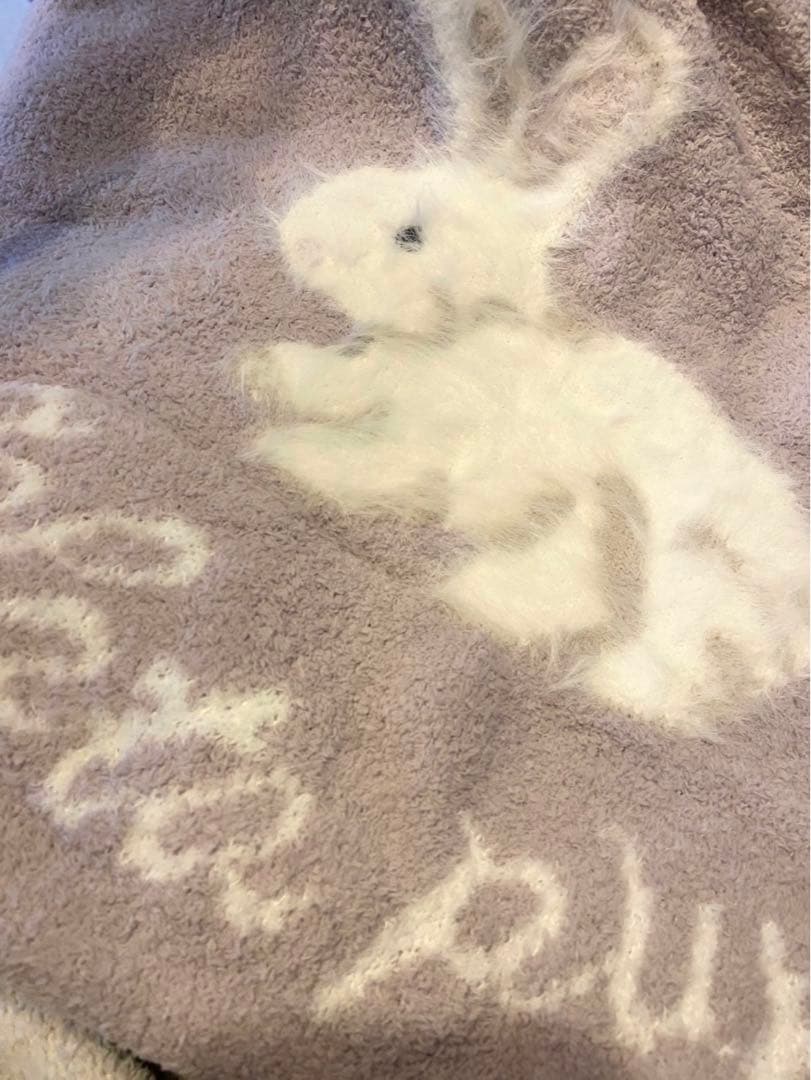 新品！ふわふわうさぎのジャガードプルオーバー上下セットグレー