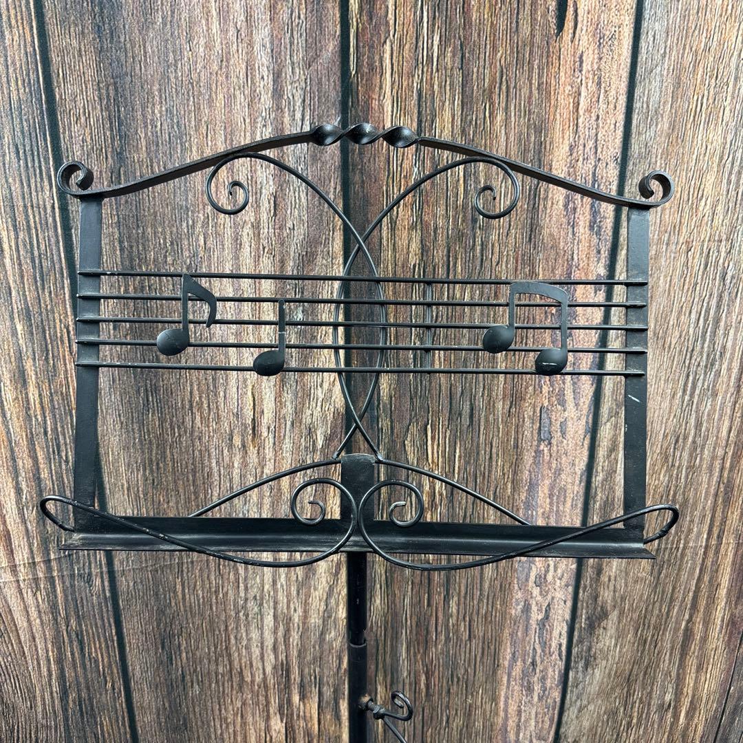 譜面台 アイアン メニュースタンド 楽譜 アンティーク 音符