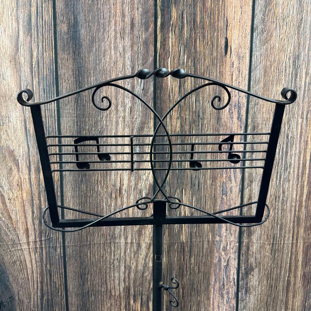 譜面台 アイアン メニュースタンド 楽譜 アンティーク 音符