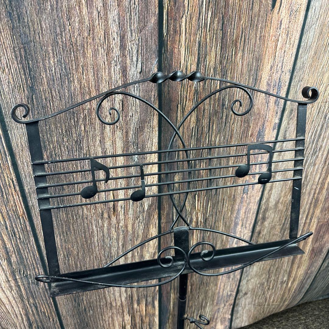 譜面台 アイアン メニュースタンド 楽譜 アンティーク 音符