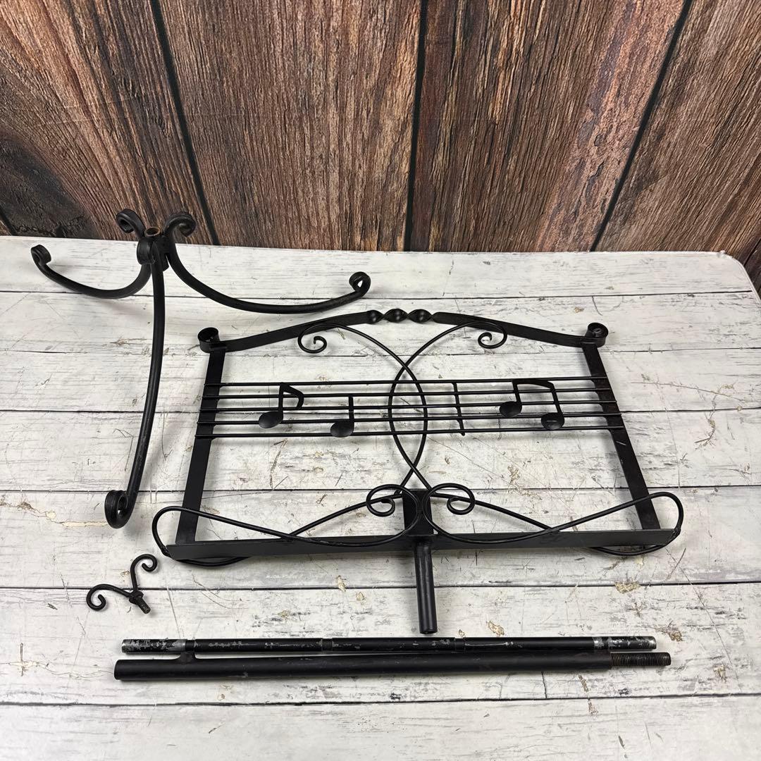 譜面台 アイアン メニュースタンド 楽譜 アンティーク 音符