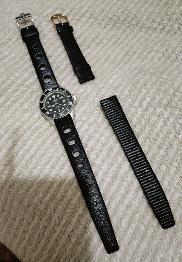 ホイヤー（TAG表示なし）時代のタグホイヤー　ダイバーウォッチ　トロピックベルト