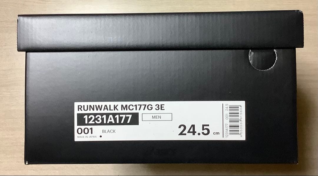 【新品未使用】アシックス Runwalk MC177G 黒24.5cm