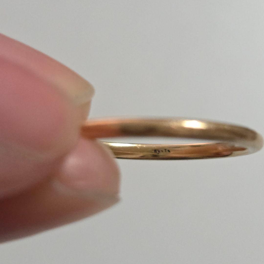 アガット ゴールドリング ダイヤモンド付き