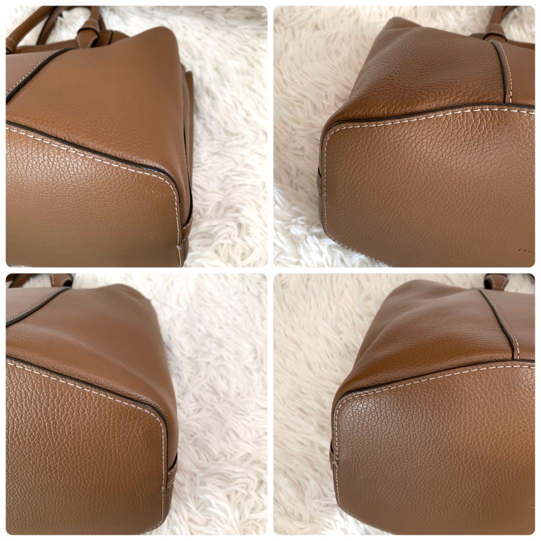 極美品✨フルラ 現行 ハンドバッグ 2way ミアステラ オールレザー キャメル