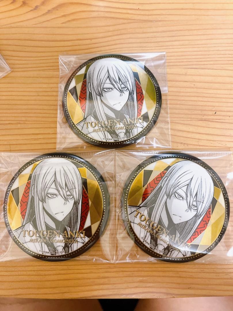 単品売り可】秋田書店 桃源暗鬼 メタリック缶バッジ 桃寺神門 3個