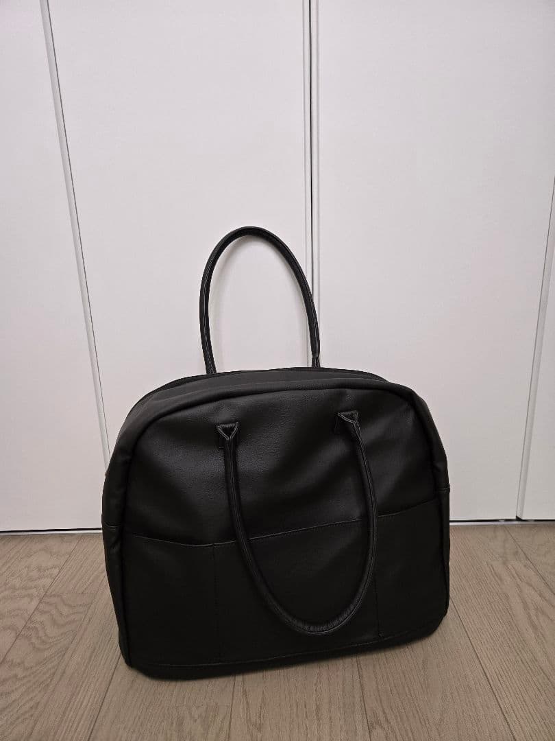 極美品】Aww ボストンバッグ サボテンヴィーガンレザー ブラック 30L