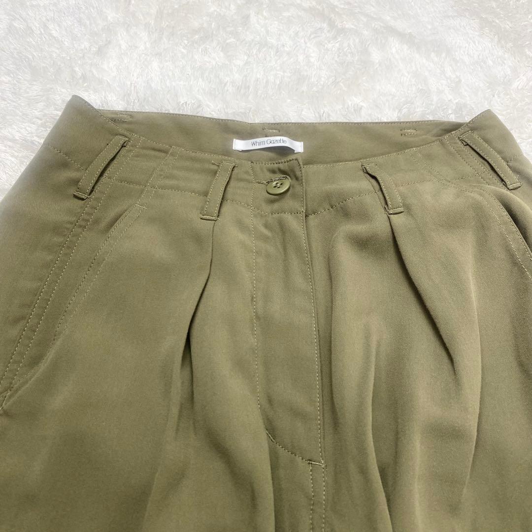 美品24SS 完売品✨ウィムガゼット バックサテンカーゴパンツ グリーン　36