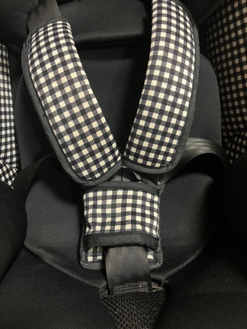 【廃番】Joie キャノピー付 チャイルドシート ギンガムチェック 付属品あり