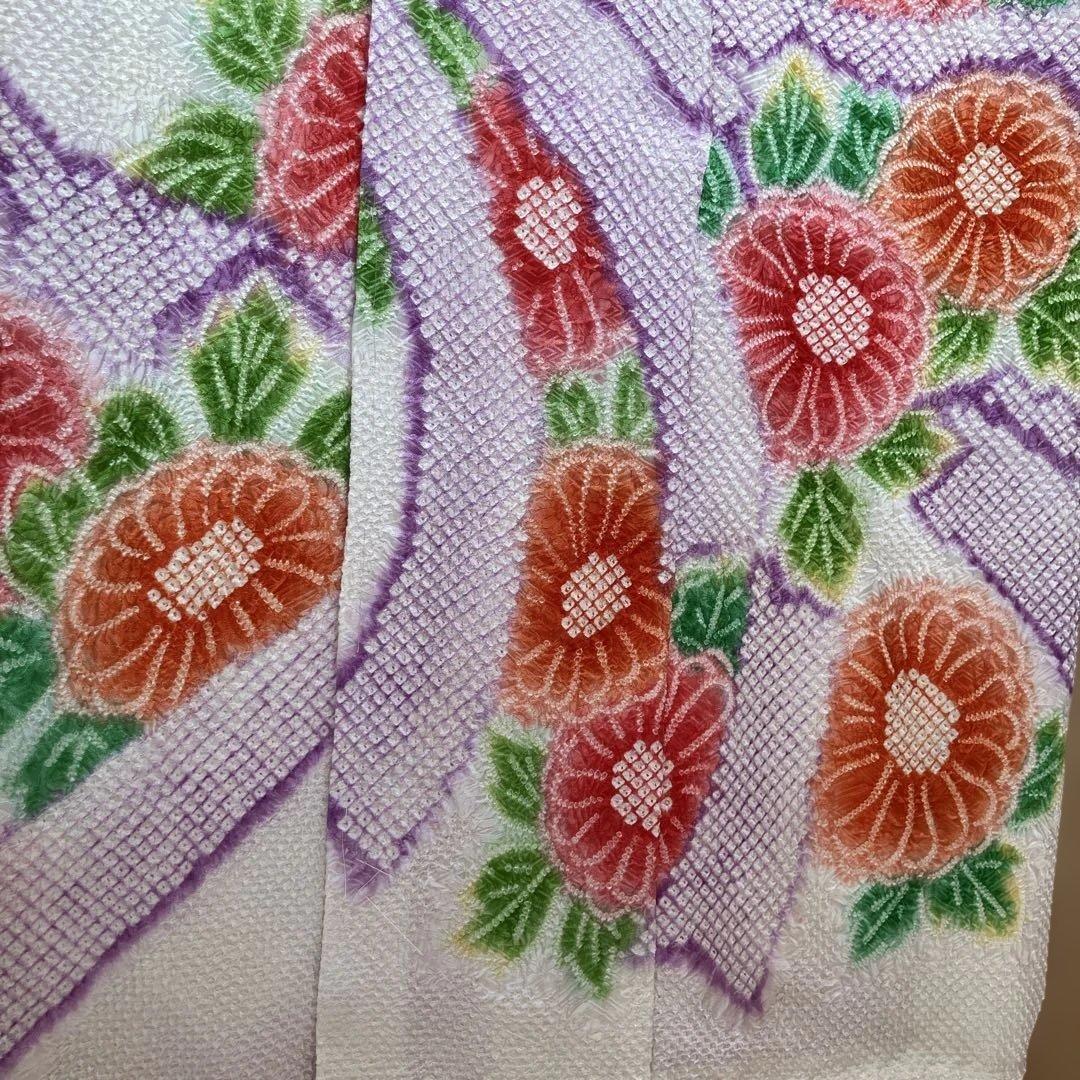 藤娘きぬたや　正絹総絞り　七五三四つ身祝い着