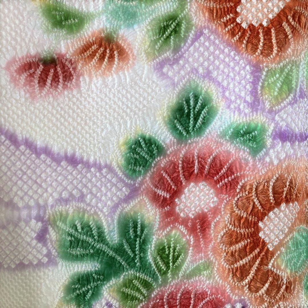 藤娘きぬたや　正絹総絞り　七五三四つ身祝い着