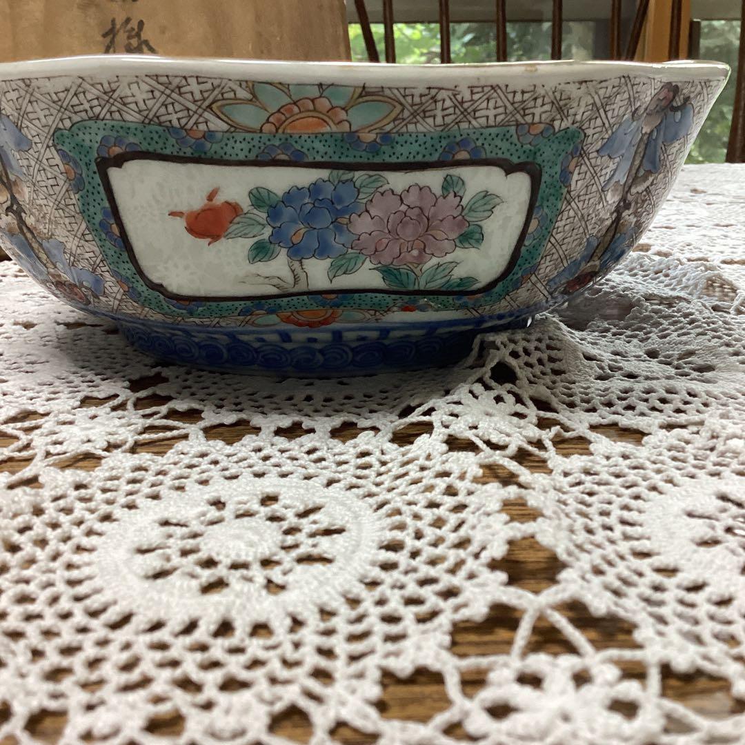 k18 菱形菱柄鉢 木箱 年代物