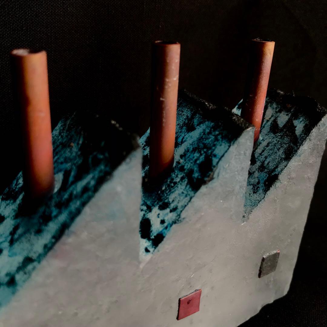 ガラス作家 佐伯泰典作 「夢工場 夜の天蓋」お香立て