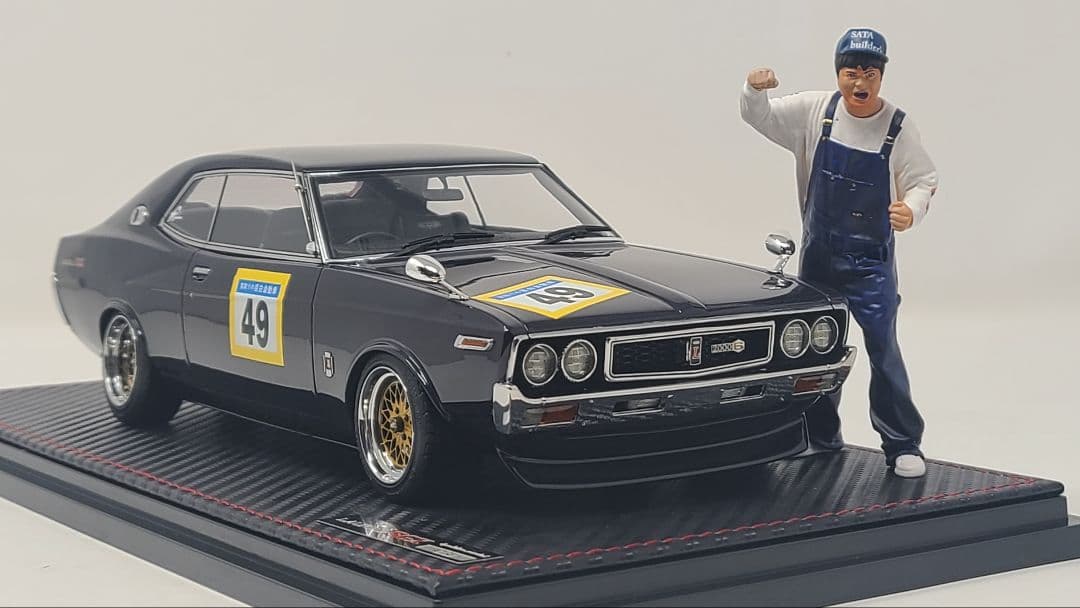 ミニカー 1/18 Laurel 2000SGX Purple With Mr.Sata