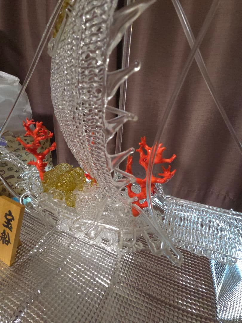山野史郎作 網目硝子細工 宝船