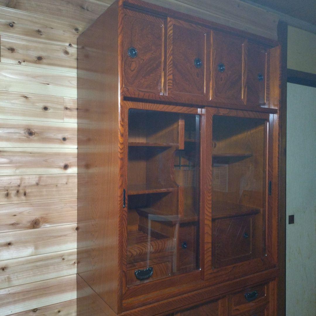 美品/欠損なし]半軒 茶箪笥 柿棚 (上部)※下部同時購入要